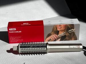 TYMO Stylux Pro Thermal Brush 1.5 Inch Hair Curler Ionic 5 Temp Dual Voltage